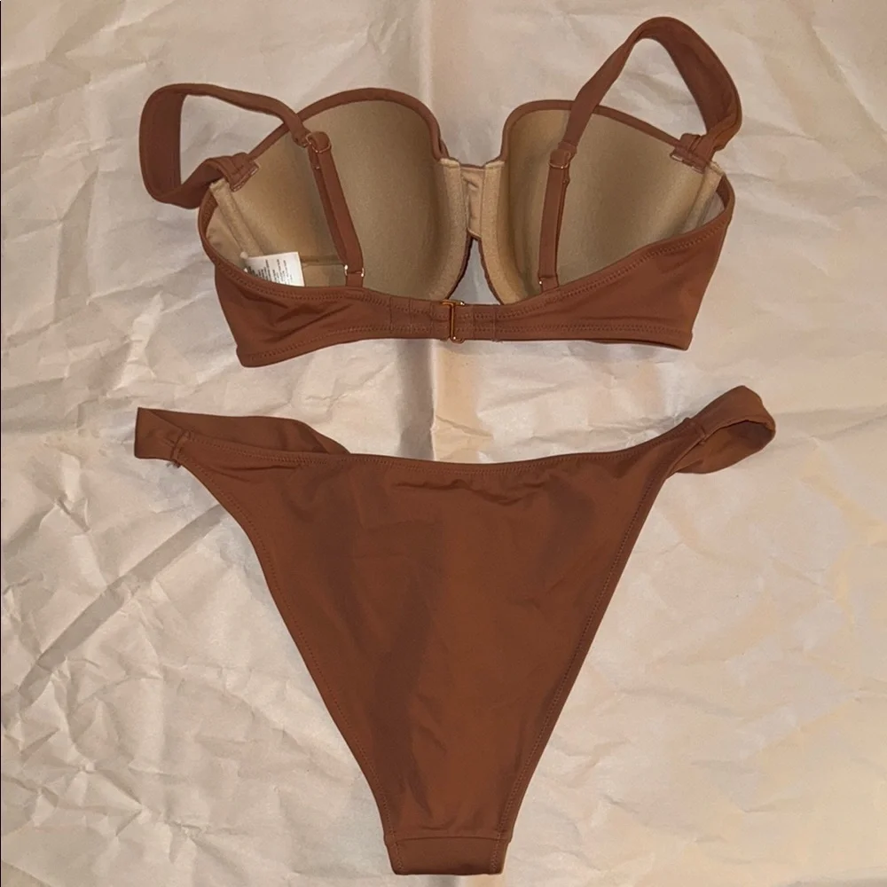 Tan Bikini Set - Shade and Shore Shirred Cup Bikini - Picture 5 of 5